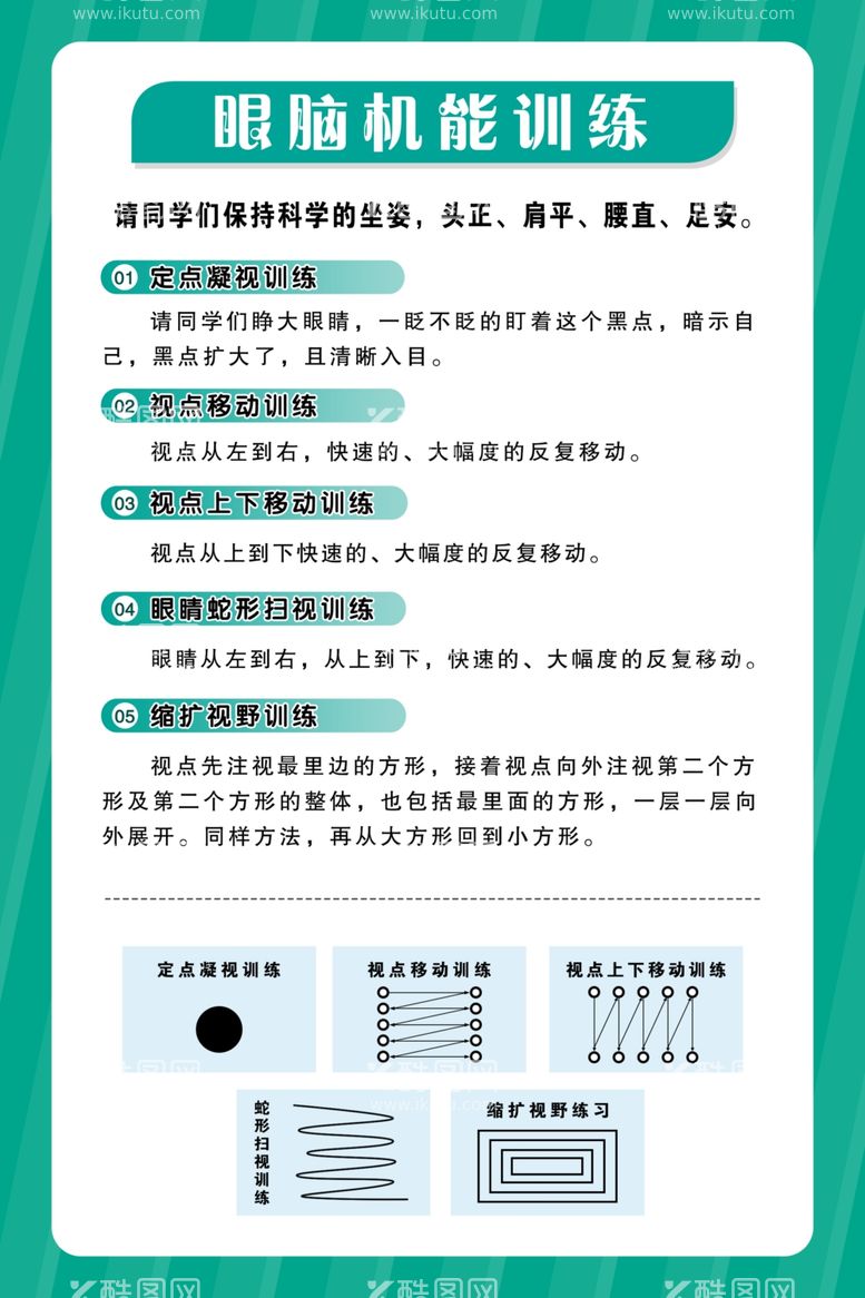 编号：28746811251228471099【酷图网】源文件下载-眼脑机能训练海报