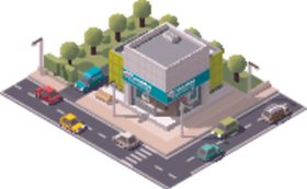 卡通城市建筑