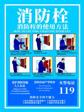 消防栓贴纸消防安全消防栓图