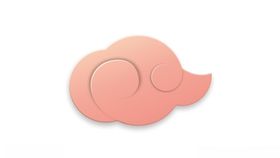 粉色祥云云纹中国风