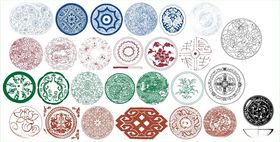 圆形花边圆形边框花边花纹