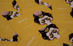 圆角名片样机VI包装一叠