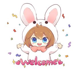 卡通清新兔装少女欢迎