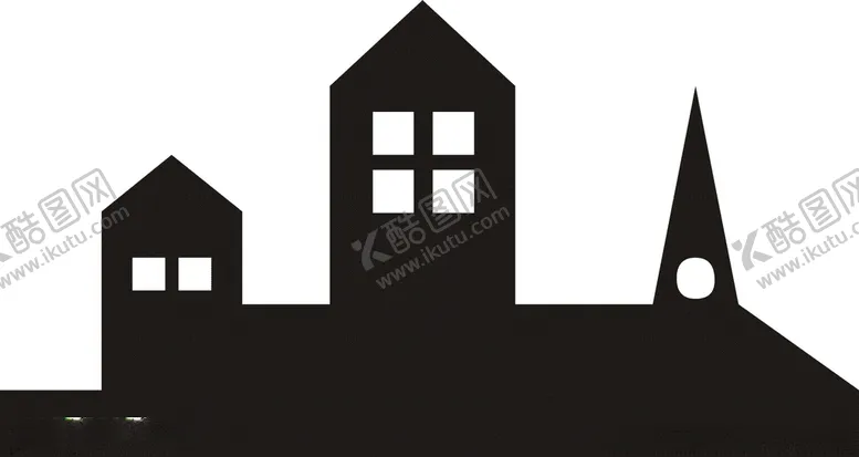 编号：29578806261820569618【酷图网】源文件下载-建筑房屋剪影-15