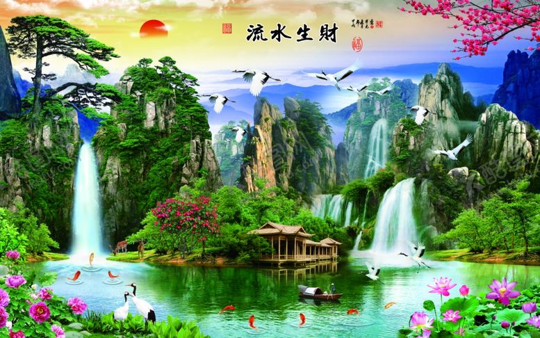 编号：93873604282255074691【酷图网】源文件下载-流水生财
