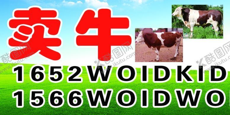 编号：76809707041609014121【酷图网】源文件下载-卖牛广告