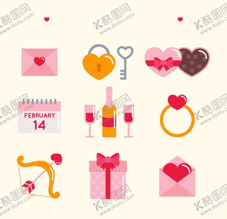 编号：53761409120937217755【酷图网】源文件下载-浪漫情人节元素