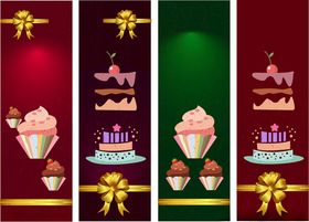 节日蛋糕横幅