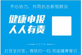 健康申报海报