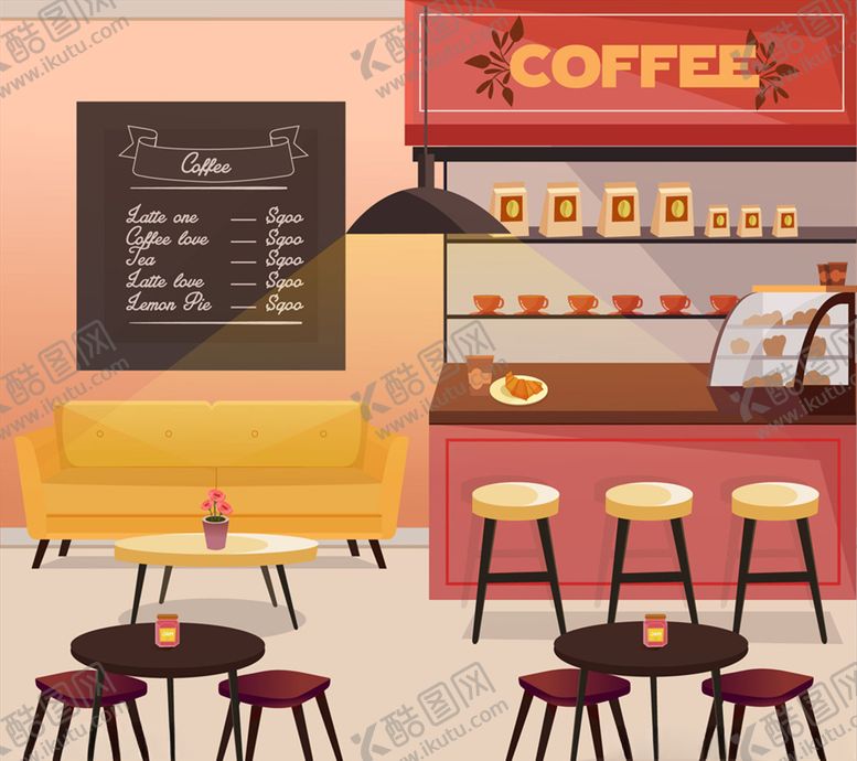 编号：56161410201226097019【酷图网】源文件下载-创意咖啡店内部