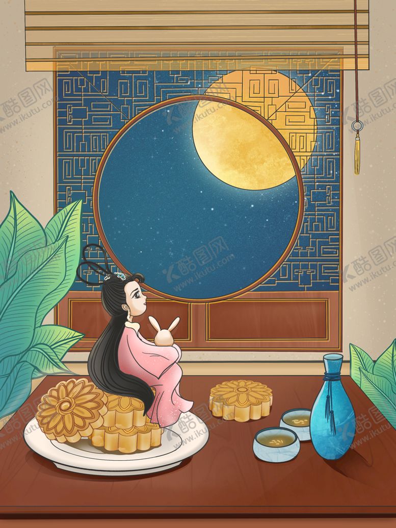 编号：14587309220124371058【酷图网】源文件下载-中秋插画