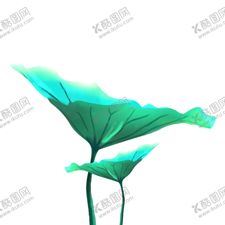 编号：83372203241213225246【酷图网】源文件下载-荷叶绿色装饰元素