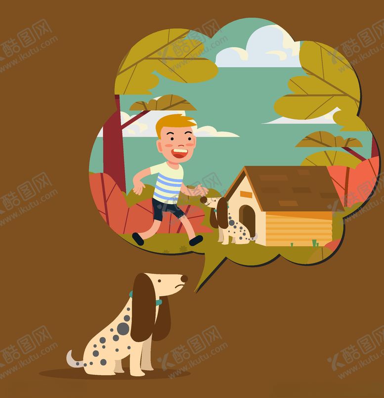 编号：35114210021942463613【酷图网】源文件下载-创意想念主人的宠物狗