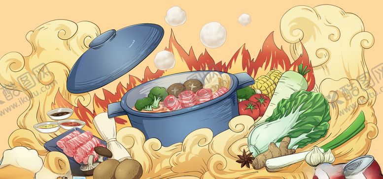 编号：32014009160506342337【酷图网】源文件下载-中国风美食插画图片