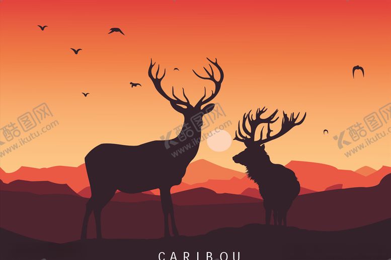 编号：50834110312153491011【酷图网】源文件下载-卡通麋鹿