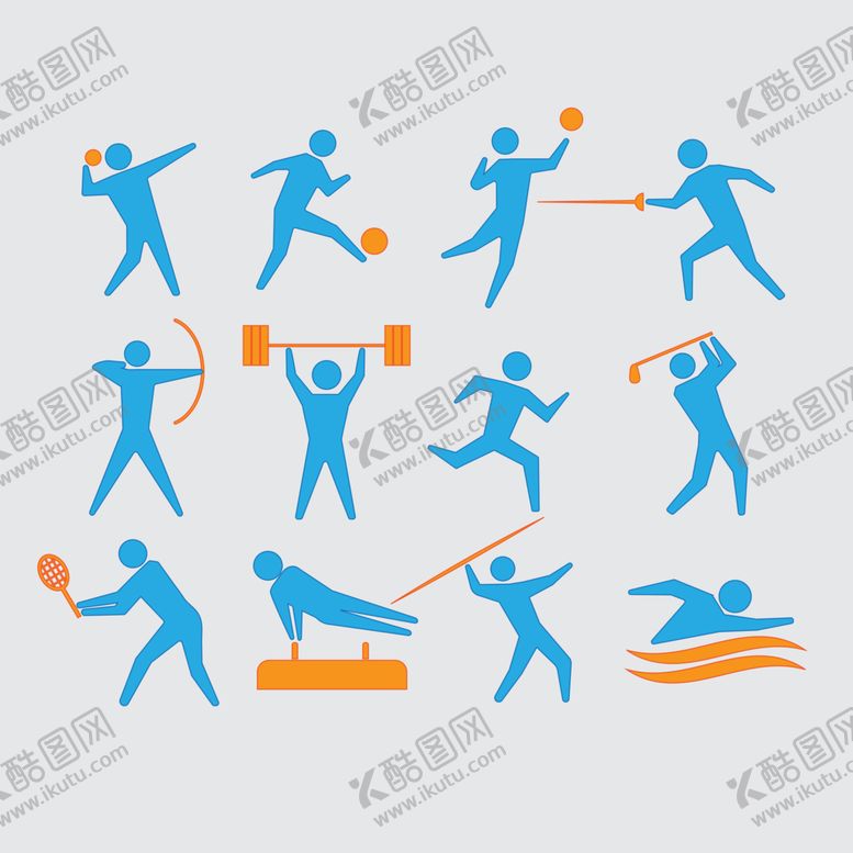 编号：40691209200423161423【酷图网】源文件下载-运动人物剪影