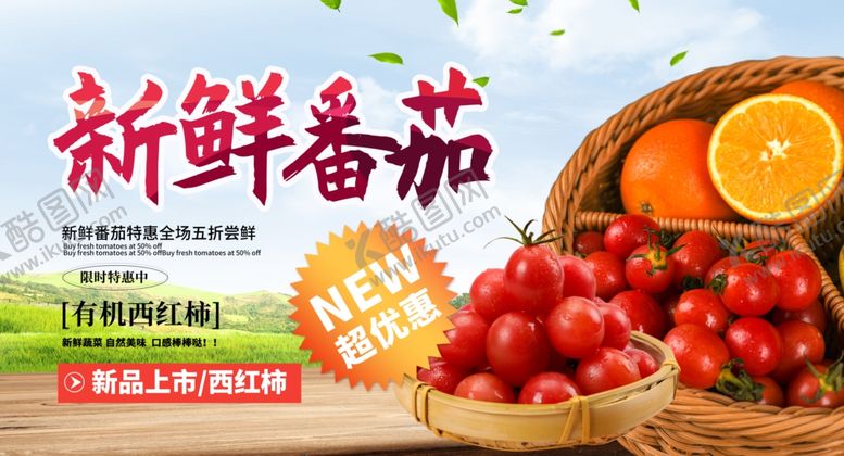 编号：54396510212256497753【酷图网】源文件下载-新鲜番茄与橙子水果组合