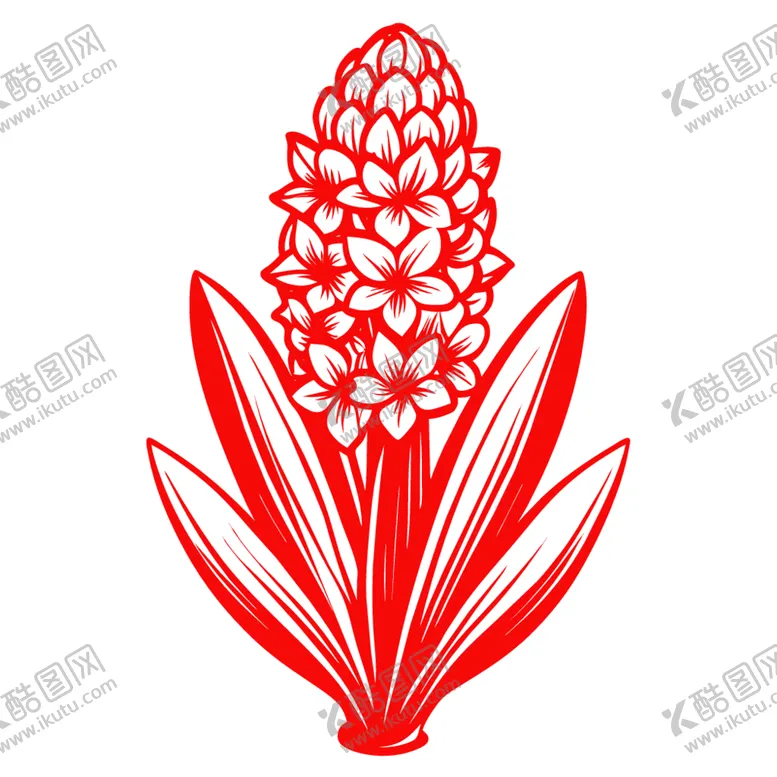 编号：56123702261239003508【酷图网】源文件下载-剪纸风格的风信子