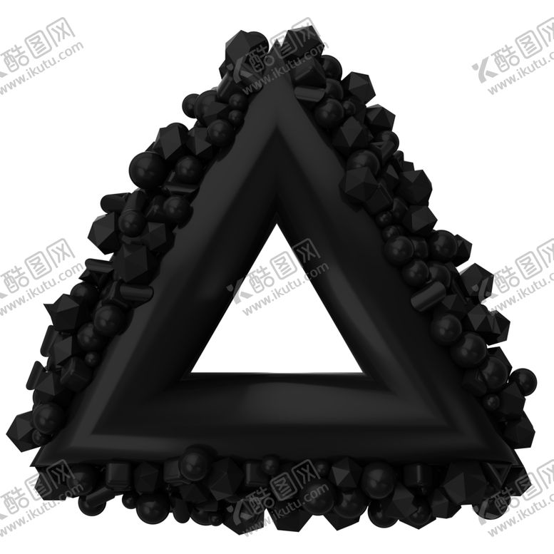 编号：67276105022205299056【酷图网】源文件下载-3D抽象结构三角形