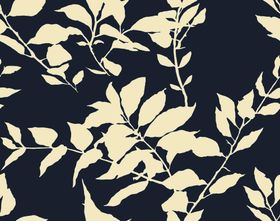 黑色背景的金色叶子图案