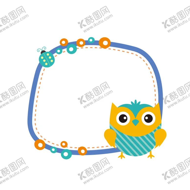 编号：18859607011340202056【酷图网】源文件下载-猫头鹰边框