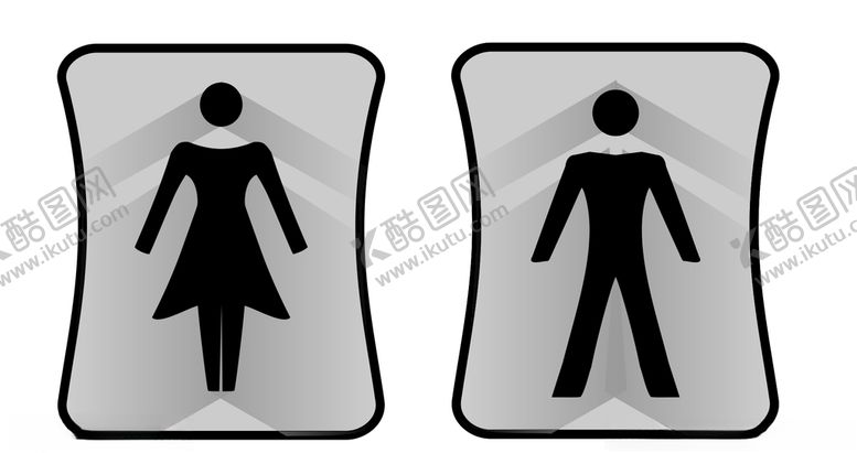 编号：40924310061026059643【酷图网】源文件下载-男女卫生间标识