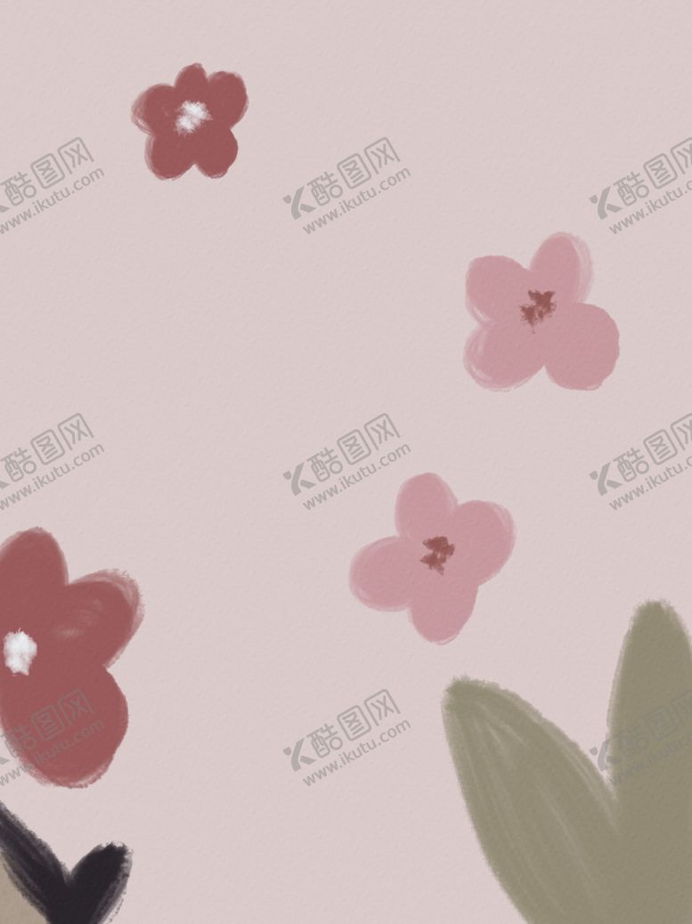 编号：64921809122116036874【酷图网】源文件下载-简约背景莫兰迪小花文艺风可爱
