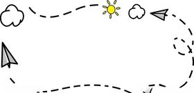 卡通可爱风格手绘边框