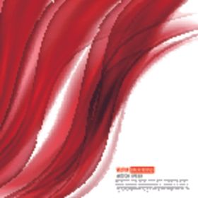 红色曲线装饰图案