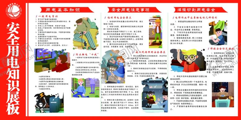 编号：82446706171232235178【酷图网】源文件下载-安全用电社会公益文化墙展板