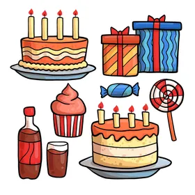 生日装饰素材相关元素品