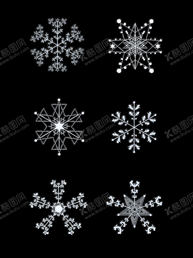 编号：92630405020557034558【酷图网】源文件下载-圣诞雪花元素