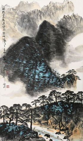 国画山水画 