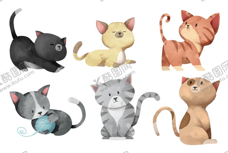 编号：37183409261432468957【酷图网】源文件下载-卡通小猫
