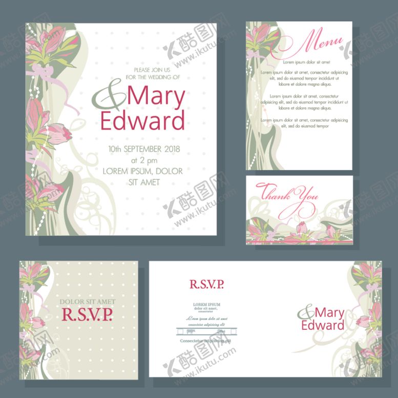 编号：36853109261642286527【酷图网】源文件下载-婚礼邀请卡