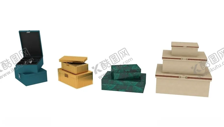 编号：94184106251630036051【酷图网】源文件下载-礼品收纳盒3d模型