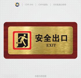 安全出口楼层标识牌