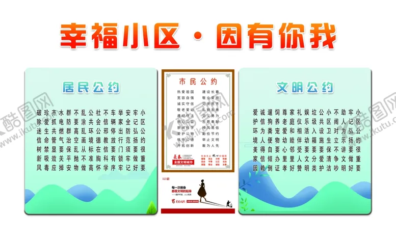 编号：23739611260318046018【酷图网】源文件下载-小区展板