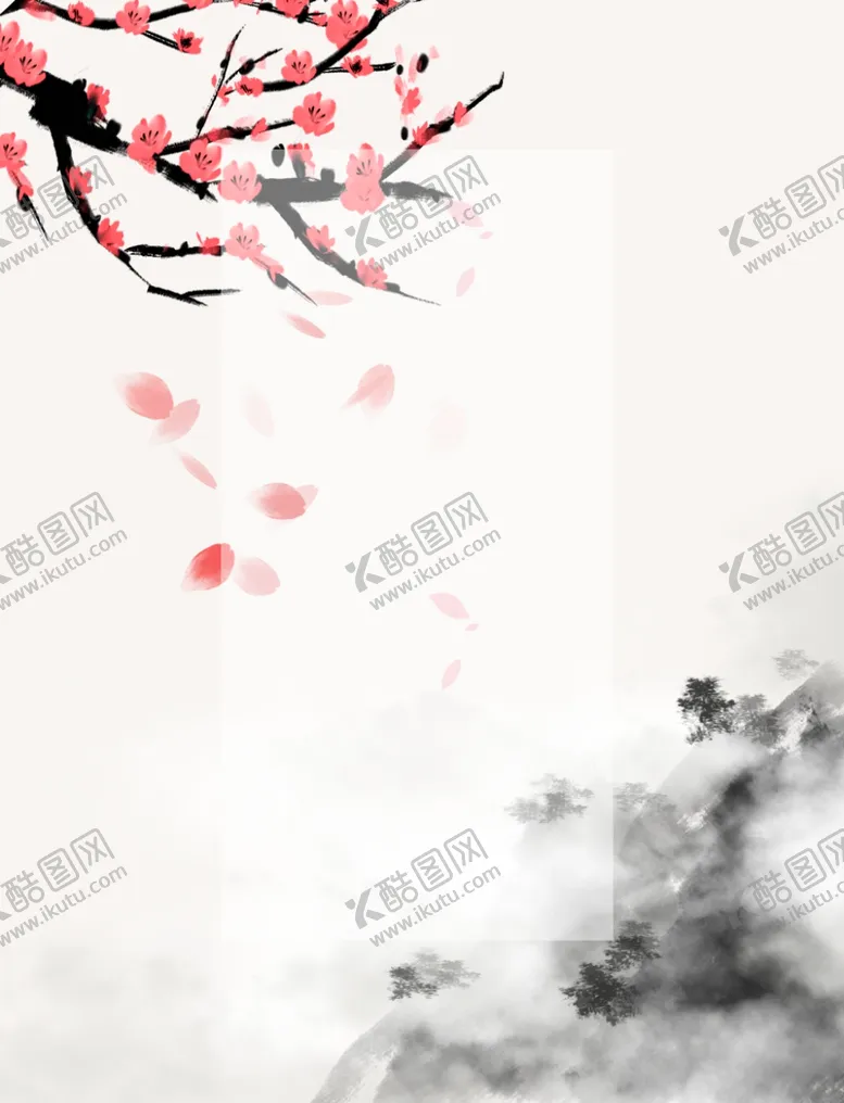 编号：28973604301121387921【酷图网】源文件下载-梅花水墨背景