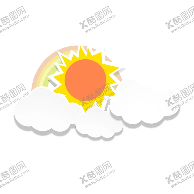 编号：34969612121810321214【酷图网】源文件下载-太阳云朵和彩虹
