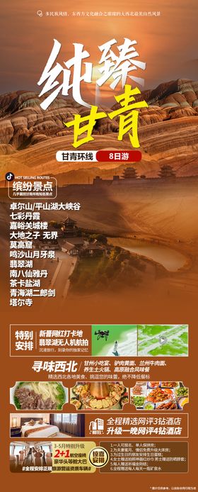 青甘大西北旅游海报