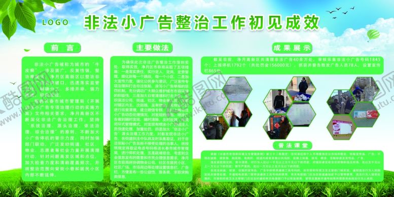编号：50283307081531507406【酷图网】源文件下载-小广告政治工作成效展板