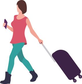 游客旅行箱旅度假人观光人