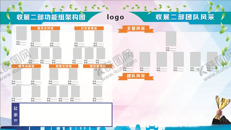 编号：92367110292235071493【酷图网】源文件下载-员工风采机构图