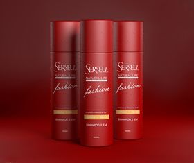 C4D模型红色化妆品防晒喷雾