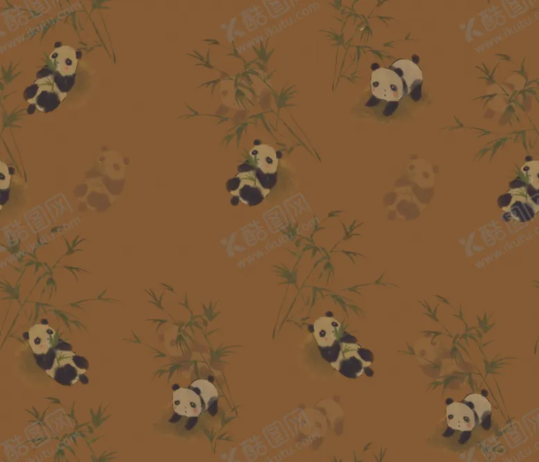 编号：44312702240618577754【酷图网】源文件下载-熊猫竹子