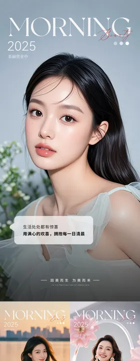 美业早安日签海报