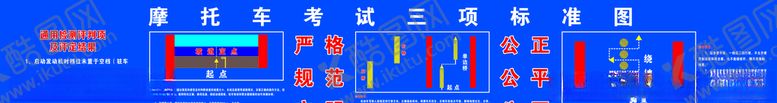 编号：77522509192055258067【酷图网】源文件下载-摩托车考试三项标准图