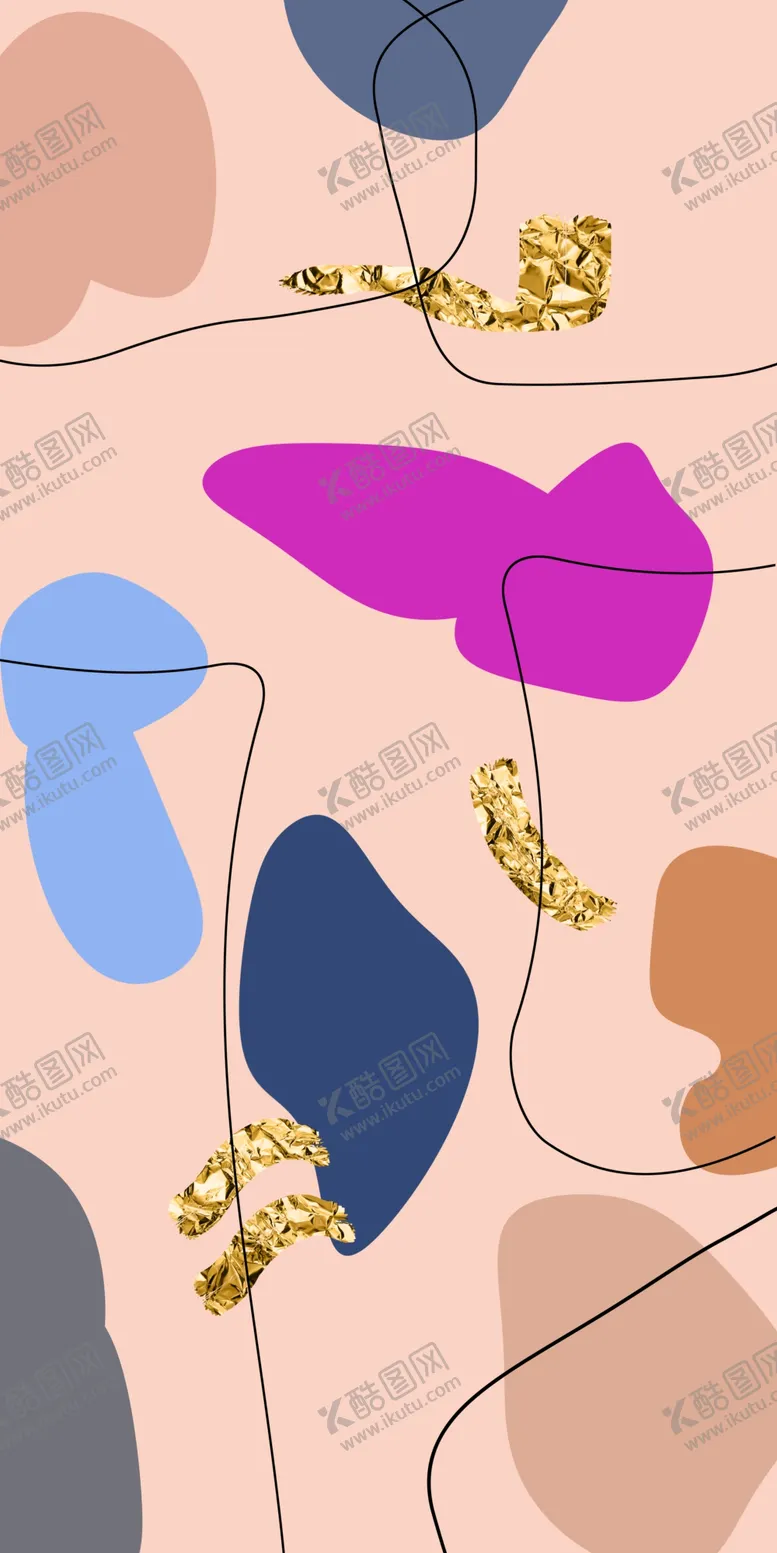 编号：16443701251805085558【酷图网】源文件下载-简约色块艺术挂画装饰画