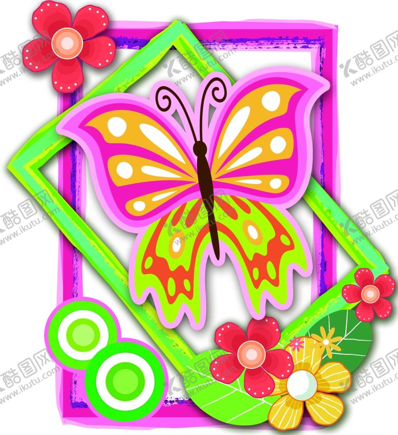 编号：74506510102244033608【酷图网】源文件下载-蝴蝶画框